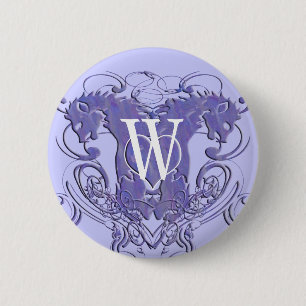 Monogram Wedding Button Lions Wirbel 4 Heads