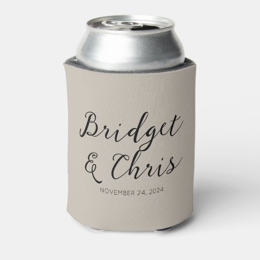 Monogram Wedding Can Cooler Dosenkühler (Kanne Rückseite)