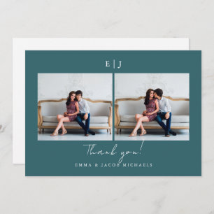 Monogram Wedding Danke Foto Aquamarin