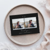 Monogram Wedding Danke Foto Black and White