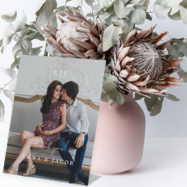 Monogram Wedding Danke Foto Sockelschild