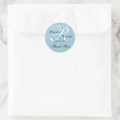 Monogram Wedding Dankeschön Label Aufkleber (Tasche)