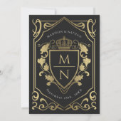 Monogram Wedding Einladung (Rückseite)