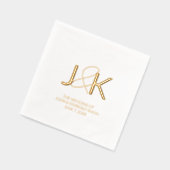 Monogram Wedding Foil Stamps Servietten Mit Folie (Links)
