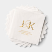 Monogram Wedding Foil Stamps Servietten Mit Folie (Insitu (Gestapelt))