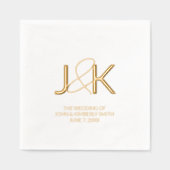Monogram Wedding Foil Stamps Servietten Mit Folie (Vorderseite)