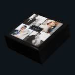 Monogram Wedding Foto Jewelry Keepake Box Erinnerungskiste<br><div class="desc">Schützen Sie Ihre Sammlerstücke und Schmuck mit dieser eleganten Kollage-Schmuck-Sake-Box aus Foto.</div>