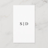 Monogram Wedding Fotos erfassen den QR Liebe Code Begleitkarte (Rückseite)