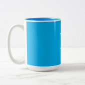 Monogram Wedding Gift Gastgeschenk Blau Weißer Nam Zweifarbige Tasse (Links)