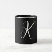 Monogram Wedding Gift Gastgeschenk Schwarz-weiß 20 Tasse (Zentrum)