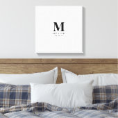 Monogram Wedding Guest Book Alternative Leinwanddruck (Insitu (Schlafzimmer))