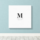 Monogram Wedding Guest Book Alternative Leinwanddruck (Insitu (Holzboden))