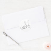 Monogram Wedding Initial Bride Groom Siegel Sticke Runder Aufkleber (Umschlag)