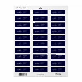 Monogram Wedding Invitation Rücksendeadressen-Aufk (Vorne)
