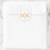 Monogram Wedding Invitation Siegel Runder Aufkleber (Tasche)