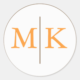 Monogram Wedding Invitation Siegel Runder Aufkleber