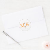 Monogram Wedding Invitation Siegel Runder Aufkleber (Umschlag)
