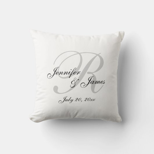 Monogram Wedding Keepake Pillow Kissen (Vorderseite)