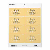 Monogram Wedding Labels - Sonnenblume (Vorne)