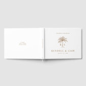 Monogram Wedding Logo Palm Tree Gästebuch (Voll)