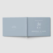 Monogram Wedding Logo Palm Tree Gästebuch (Voll)