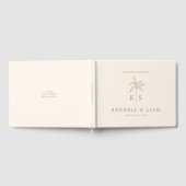 Monogram Wedding Logo Palm Tree Gästebuch (Voll)