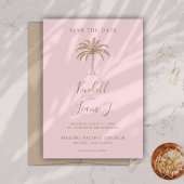 Monogram Wedding Logo Palm Tree Save The Date