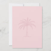 Monogram Wedding Logo Palm Tree Save the Date Card (Rückseite)