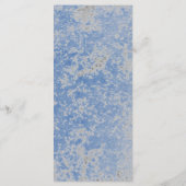 Monogram Wedding Menu Card aus blau-grauem Marmor Menükarte (Rückseite)