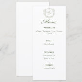 Monogram Wedding Menus Menükarte (Vorne/Hinten)