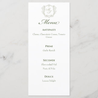 Monogram Wedding Menus Menükarte