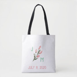 Monogram Wedding Party Tote Tasche