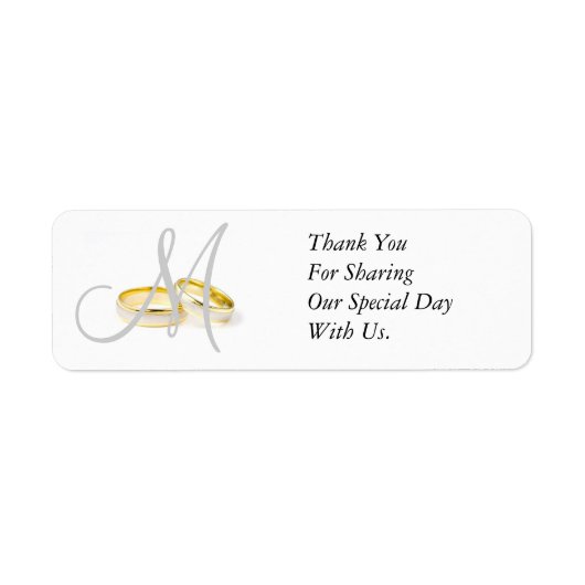 Monogram Wedding Rings Danke Labels (Vorne)