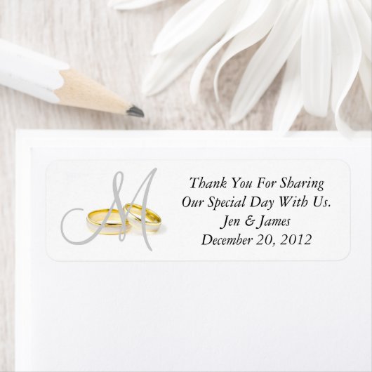 Monogram Wedding Rings Danke Labels (Insitu)