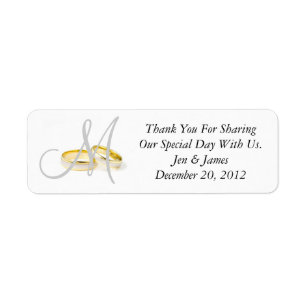Monogram Wedding Rings Danke Labels