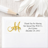 Monogram Wedding Rings Danke Labels Gold (Insitu)