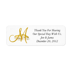 Monogram Wedding Rings Danke Labels Gold