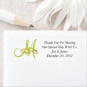 Monogram Wedding Rings Danke Labels Green (Insitu)