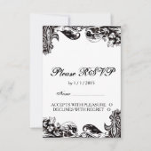 Monogram Wedding RSVP Card mit (Vorderseite)