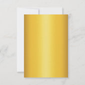 Monogram Wedding RSVP Gold (Rückseite)