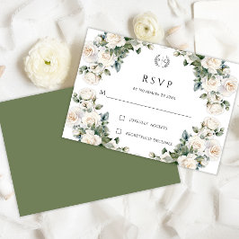 Monogram Wedding RSVP Karte