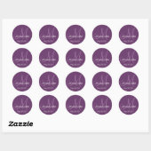 Monogram Wedding Save the Date Lila Sticker (Blatt)