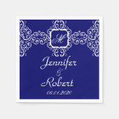 Monogram Wedding Serviette (Vorderseite)