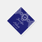 Monogram Wedding Serviette (Ecke)