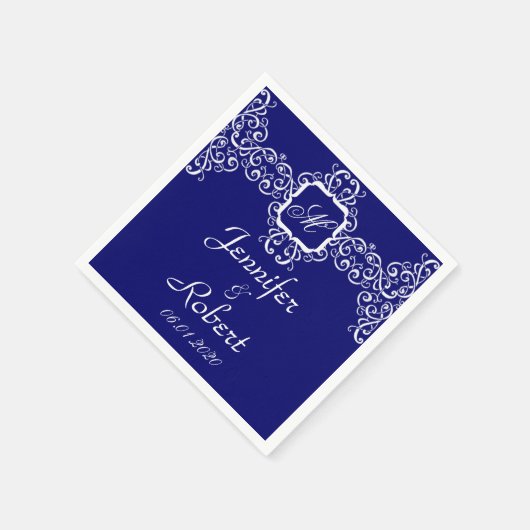 Monogram Wedding Serviette (Ecke)