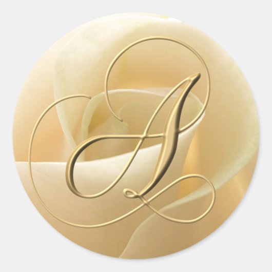 Monogram Wedding Stickers - Buchstabe A (Vorderseite)