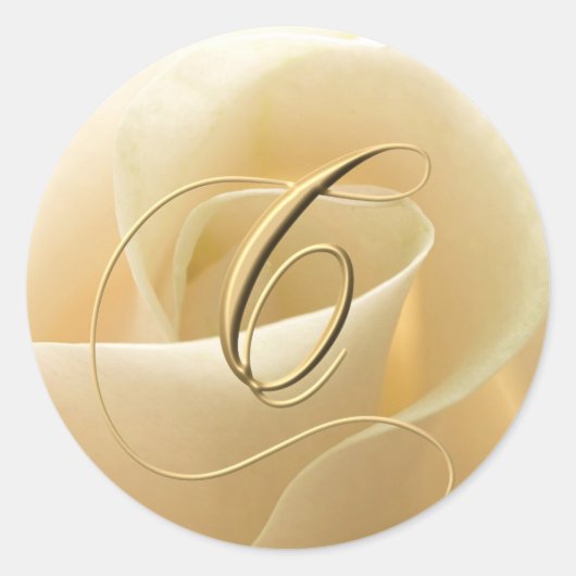 Monogram Wedding Stickers - Buchstabe C (Vorderseite)