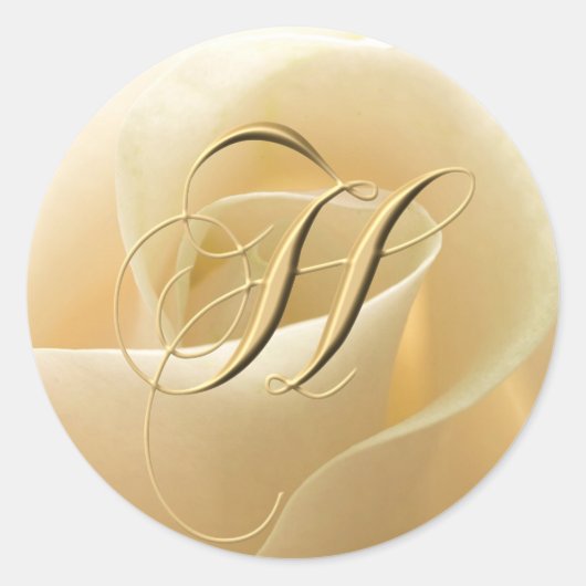 Monogram Wedding Stickers - Buchstabe H (Vorderseite)