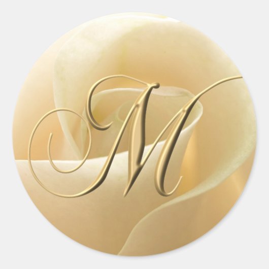 Monogram Wedding Stickers - Buchstabe M (Vorderseite)