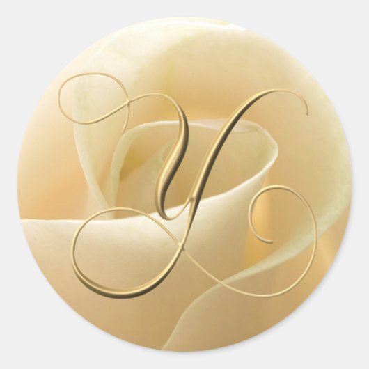 Monogram Wedding Stickers - Buchstabe Y (Vorderseite)